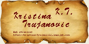 Kristina Trujanović vizit kartica